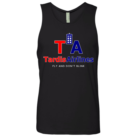 T-Shirts Black / Small Tardis Airlines Men's Premium Tank Top
