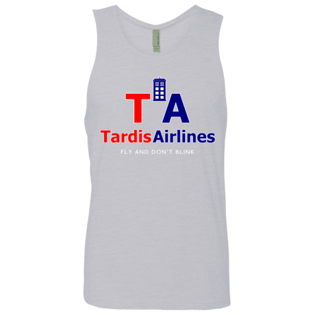 T-Shirts Heather Grey / Small Tardis Airlines Men's Premium Tank Top