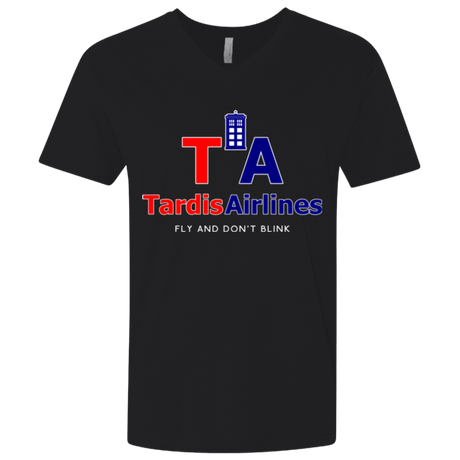 T-Shirts Black / X-Small Tardis Airlines Men's Premium V-Neck