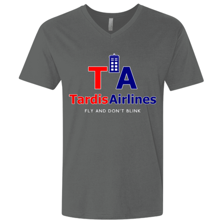 T-Shirts Heavy Metal / X-Small Tardis Airlines Men's Premium V-Neck