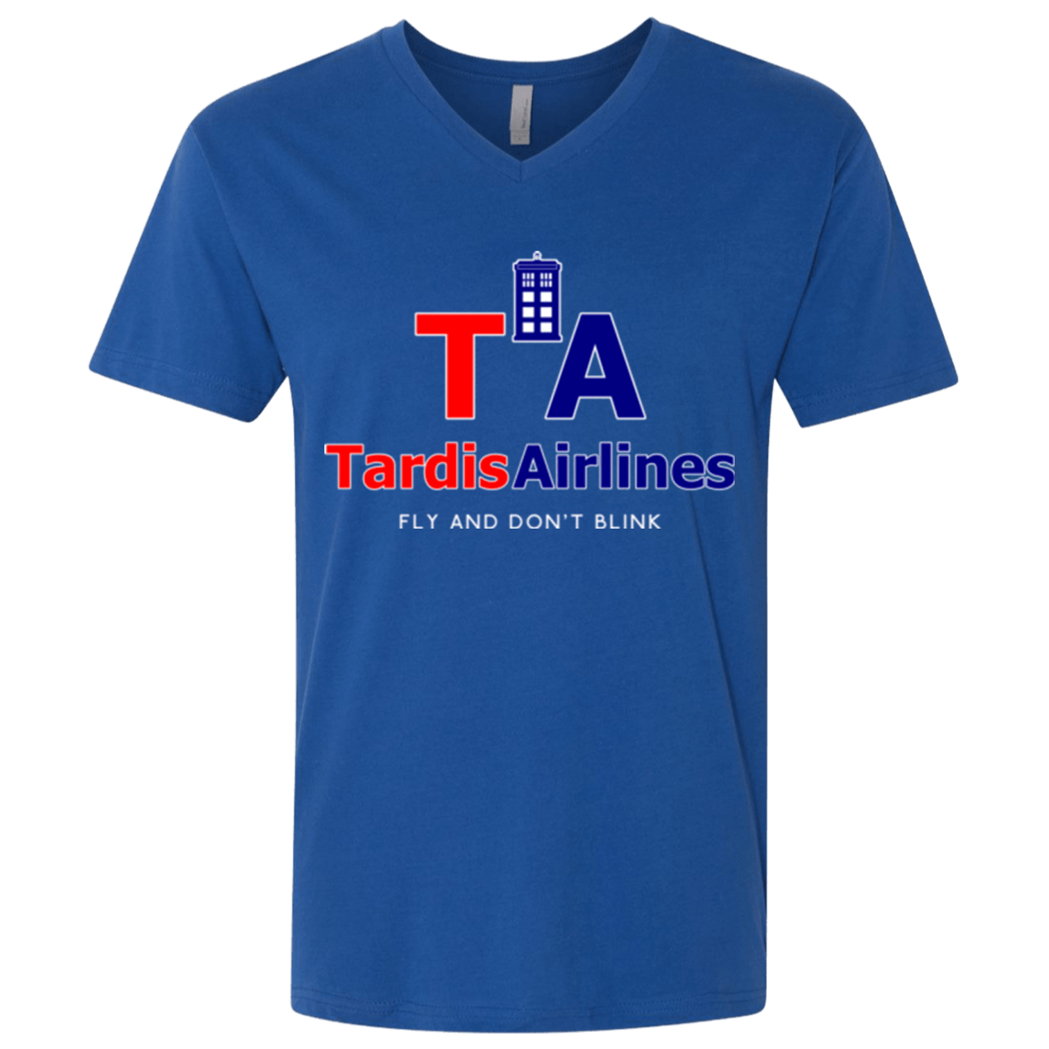 T-Shirts Royal / X-Small Tardis Airlines Men's Premium V-Neck