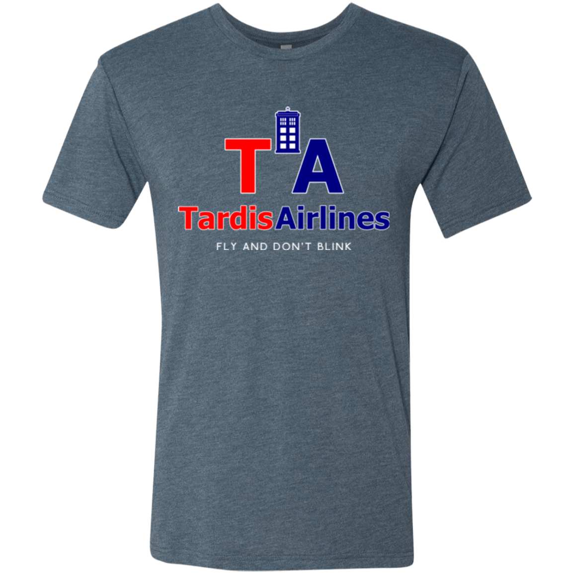T-Shirts Indigo / Small Tardis Airlines Men's Triblend T-Shirt