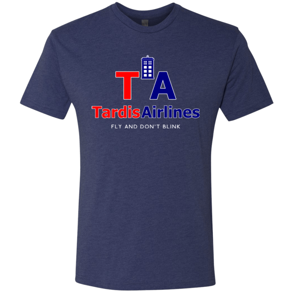 T-Shirts Vintage Navy / Small Tardis Airlines Men's Triblend T-Shirt