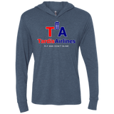 T-Shirts Indigo / X-Small Tardis Airlines Triblend Long Sleeve Hoodie Tee