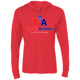 T-Shirts Vintage Red / X-Small Tardis Airlines Triblend Long Sleeve Hoodie Tee