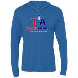 T-Shirts Vintage Royal / X-Small Tardis Airlines Triblend Long Sleeve Hoodie Tee