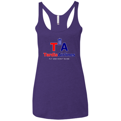 T-Shirts Purple / X-Small Tardis Airlines Women's Triblend Racerback Tank