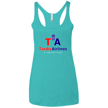 T-Shirts Tahiti Blue / X-Small Tardis Airlines Women's Triblend Racerback Tank