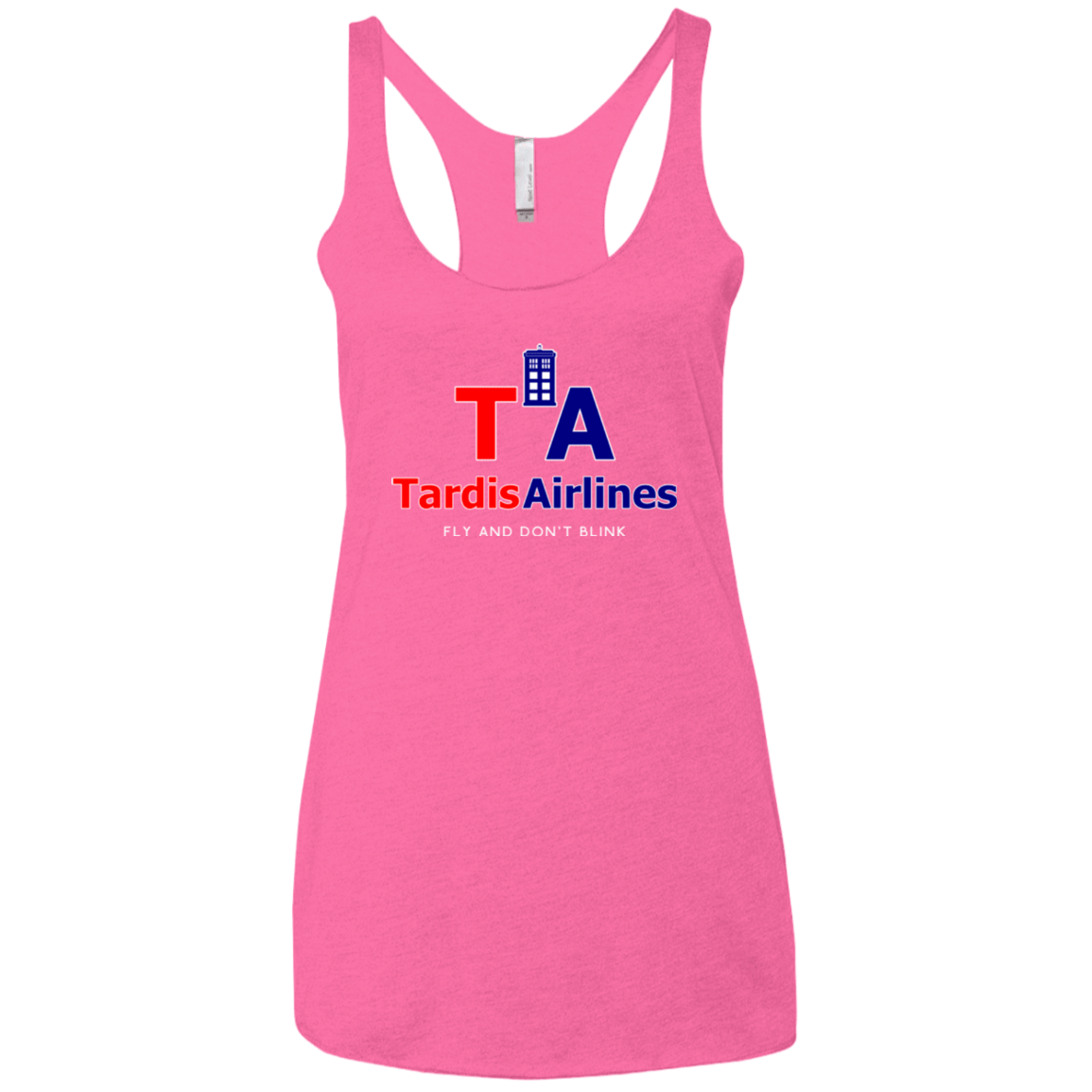 T-Shirts Vintage Pink / X-Small Tardis Airlines Women's Triblend Racerback Tank
