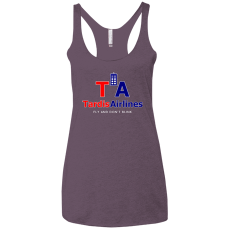 T-Shirts Vintage Purple / X-Small Tardis Airlines Women's Triblend Racerback Tank