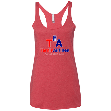 T-Shirts Vintage Red / X-Small Tardis Airlines Women's Triblend Racerback Tank