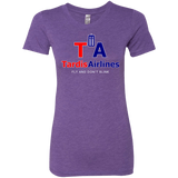 T-Shirts Purple Rush / Small Tardis Airlines Women's Triblend T-Shirt