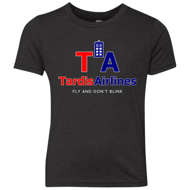 T-Shirts Vintage Black / YXS Tardis Airlines Youth Triblend T-Shirt