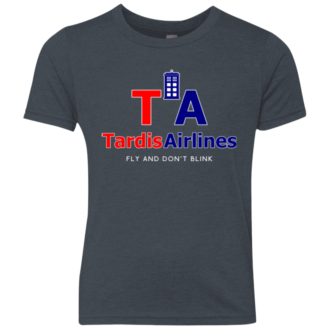 T-Shirts Vintage Navy / YXS Tardis Airlines Youth Triblend T-Shirt
