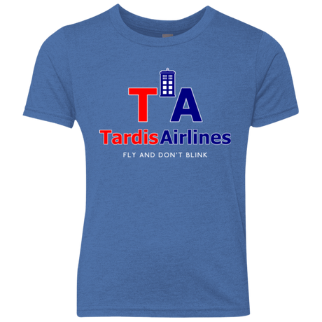 T-Shirts Vintage Royal / YXS Tardis Airlines Youth Triblend T-Shirt