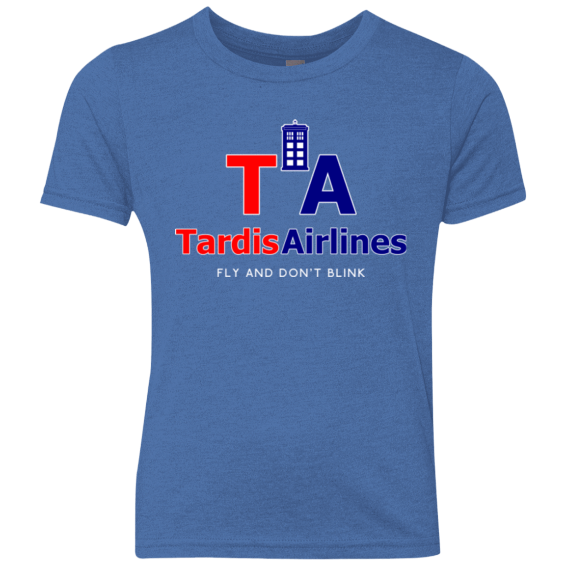 T-Shirts Vintage Royal / YXS Tardis Airlines Youth Triblend T-Shirt