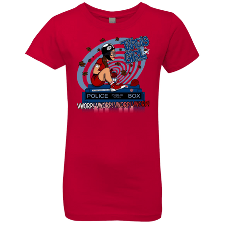 T-Shirts Red / YXS Tardis Girl Girls Premium T-Shirt
