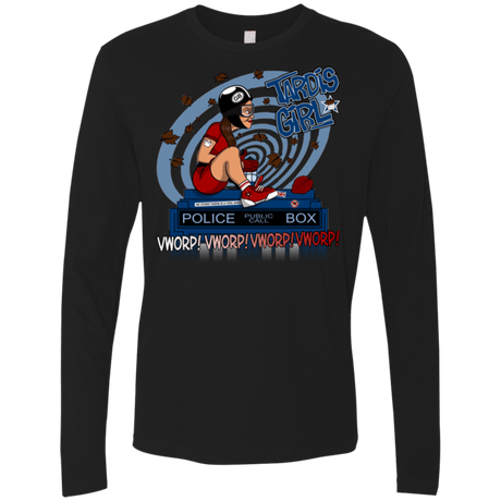 T-Shirts Black / Small Tardis Girl Men's Premium Long Sleeve