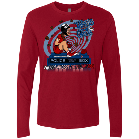 T-Shirts Cardinal / Small Tardis Girl Men's Premium Long Sleeve