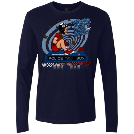 T-Shirts Midnight Navy / Small Tardis Girl Men's Premium Long Sleeve
