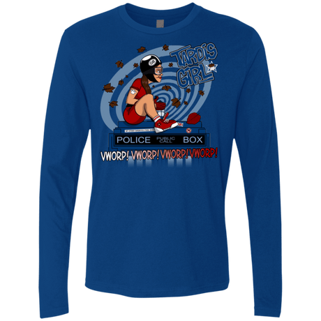 T-Shirts Royal / Small Tardis Girl Men's Premium Long Sleeve