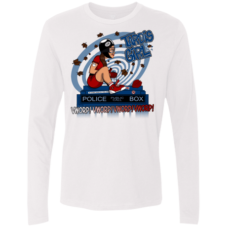 T-Shirts White / Small Tardis Girl Men's Premium Long Sleeve
