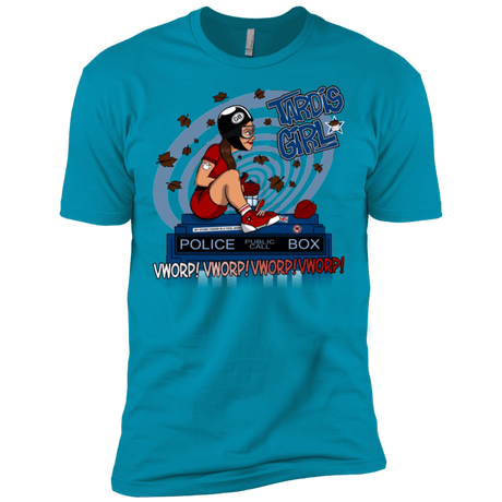 T-Shirts Turquoise / X-Small Tardis Girl Men's Premium T-Shirt