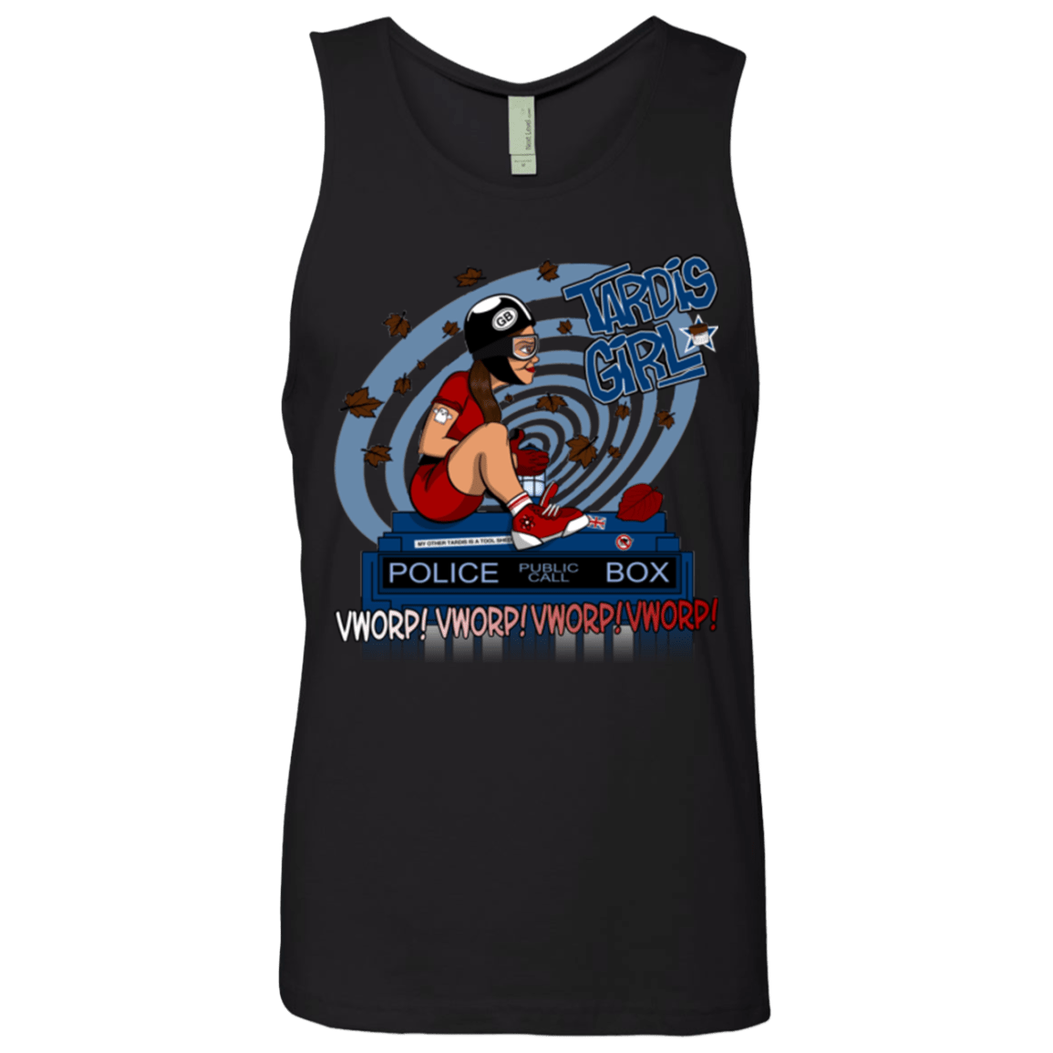 T-Shirts Black / Small Tardis Girl Men's Premium Tank Top