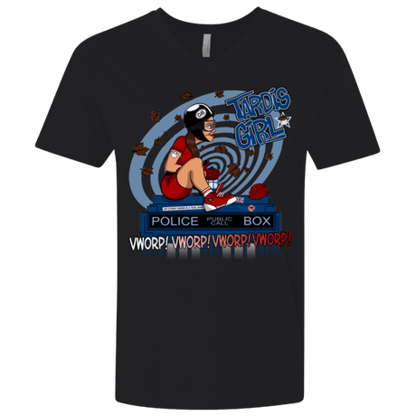 T-Shirts Black / X-Small Tardis Girl Men's Premium V-Neck