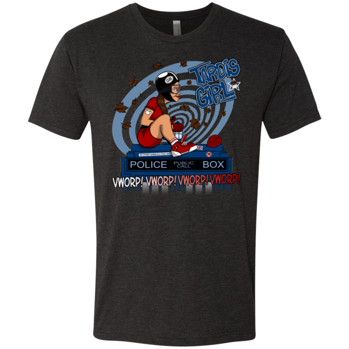 T-Shirts Vintage Black / Small Tardis Girl Men's Triblend T-Shirt