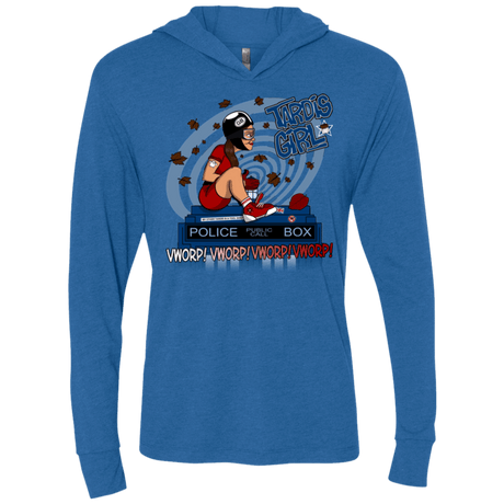 T-Shirts Vintage Royal / X-Small Tardis Girl Triblend Long Sleeve Hoodie Tee