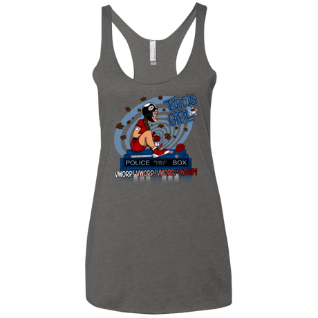 T-Shirts Premium Heather / X-Small Tardis Girl Women's Triblend Racerback Tank