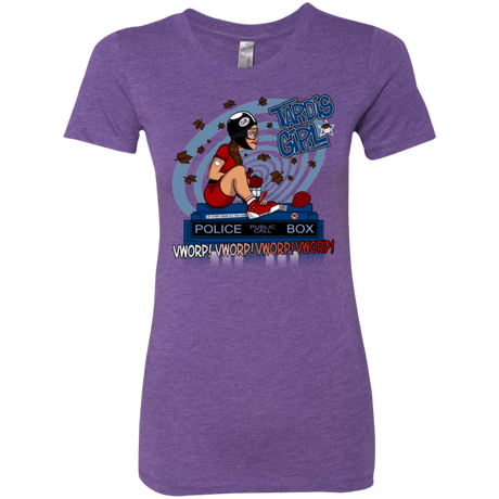 T-Shirts Purple Rush / Small Tardis Girl Women's Triblend T-Shirt