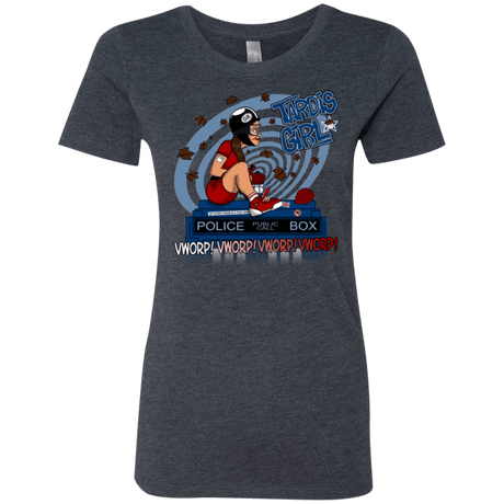 T-Shirts Vintage Navy / Small Tardis Girl Women's Triblend T-Shirt