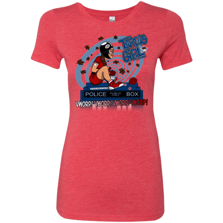 T-Shirts Vintage Red / Small Tardis Girl Women's Triblend T-Shirt