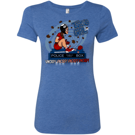 T-Shirts Vintage Royal / Small Tardis Girl Women's Triblend T-Shirt