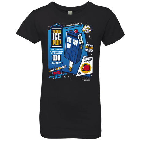 T-Shirts Black / YXS Tardis Ice Pop Girls Premium T-Shirt