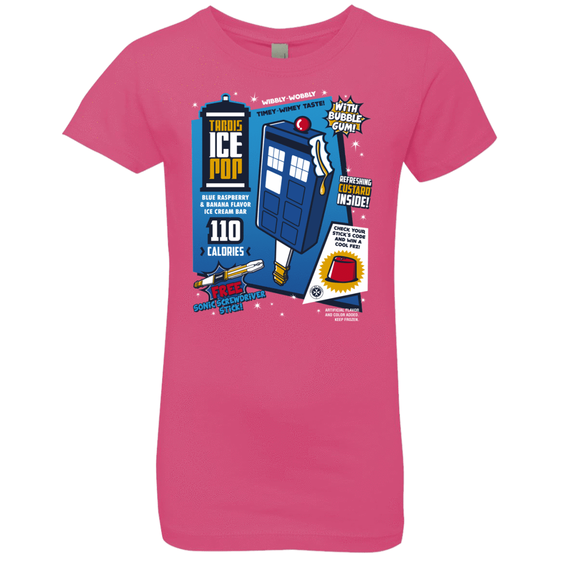 T-Shirts Hot Pink / YXS Tardis Ice Pop Girls Premium T-Shirt