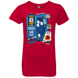 T-Shirts Red / YXS Tardis Ice Pop Girls Premium T-Shirt