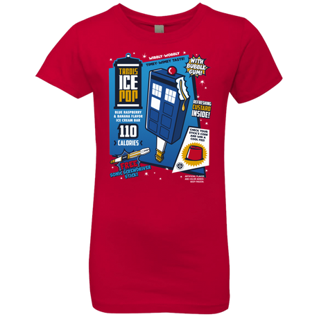 T-Shirts Red / YXS Tardis Ice Pop Girls Premium T-Shirt
