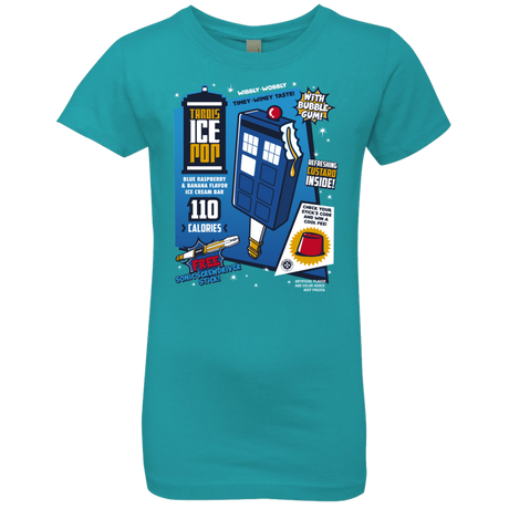 T-Shirts Tahiti Blue / YXS Tardis Ice Pop Girls Premium T-Shirt