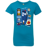T-Shirts Turquoise / YXS Tardis Ice Pop Girls Premium T-Shirt