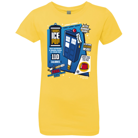 T-Shirts Vibrant Yellow / YXS Tardis Ice Pop Girls Premium T-Shirt