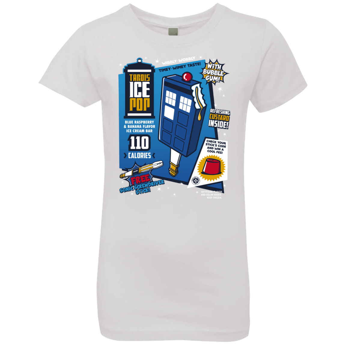 T-Shirts White / YXS Tardis Ice Pop Girls Premium T-Shirt
