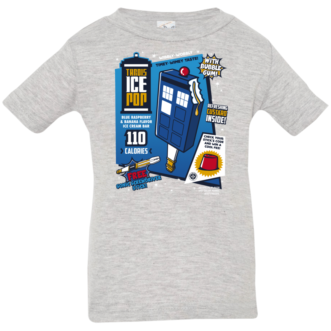 T-Shirts Heather Grey / 6 Months Tardis Ice Pop Infant Premium T-Shirt