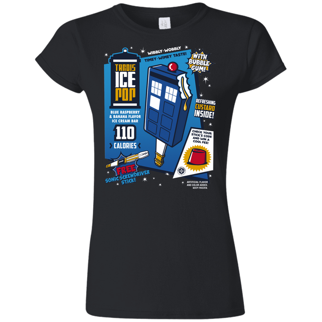 T-Shirts Black / S Tardis Ice Pop Junior Slimmer-Fit T-Shirt