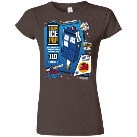 T-Shirts Dark Chocolate / S Tardis Ice Pop Junior Slimmer-Fit T-Shirt