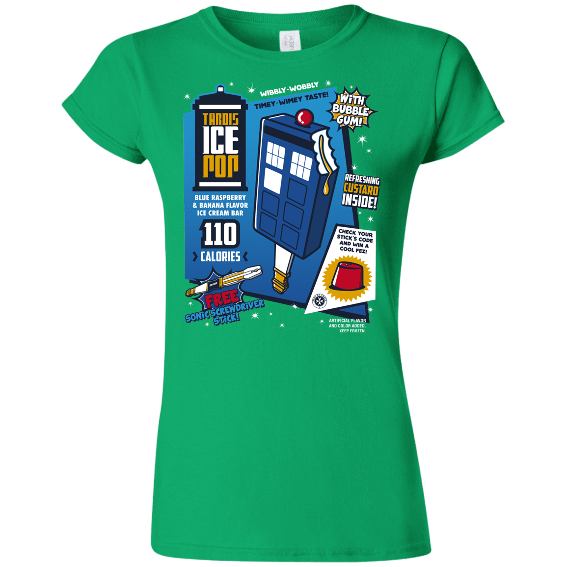 T-Shirts Irish Green / S Tardis Ice Pop Junior Slimmer-Fit T-Shirt