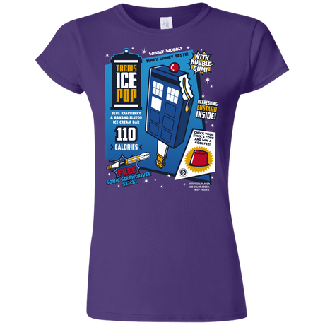 T-Shirts Purple / S Tardis Ice Pop Junior Slimmer-Fit T-Shirt