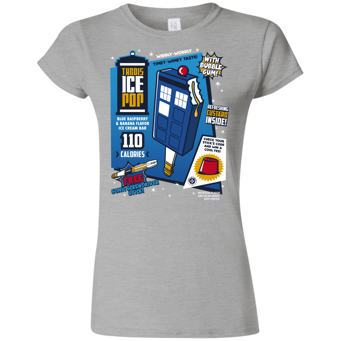 T-Shirts Sport Grey / S Tardis Ice Pop Junior Slimmer-Fit T-Shirt